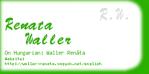 renata waller business card
