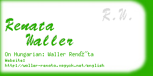 renata waller business card